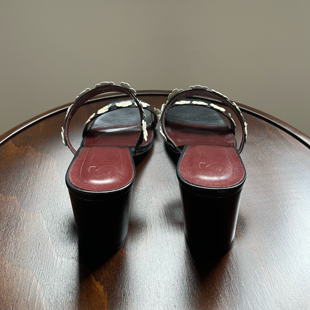 New Staud Y2K Leather Floral Strap Heel Sandals | NWOT - Picture 6 of 7